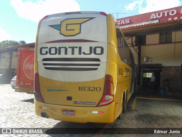 Empresa Gontijo de Transportes 18320 na cidade de Camanducaia, Minas Gerais, Brasil, por Edmar Junio. ID da foto: 10674300.