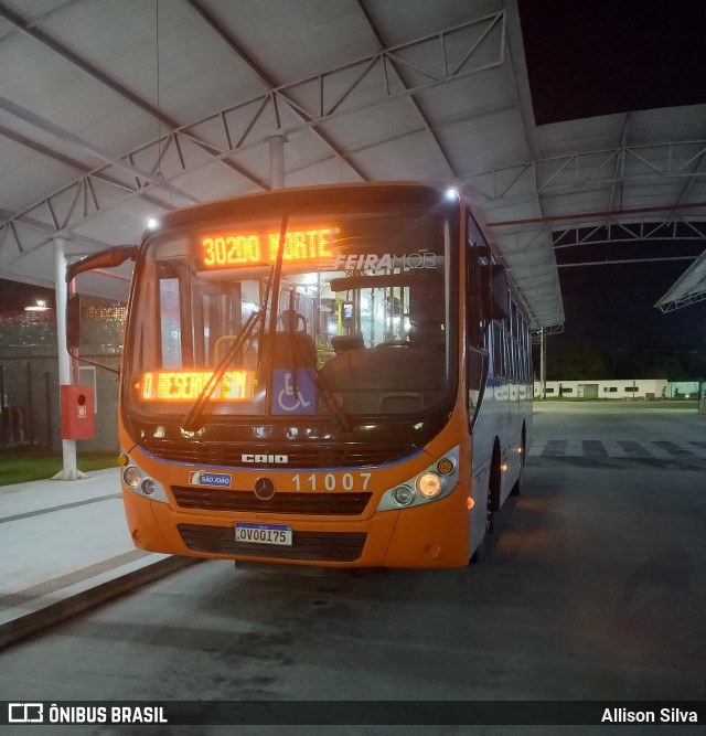 Auto Ônibus São João 11007 na cidade de Feira de Santana, Bahia, Brasil, por Allison Silva. ID da foto: 10676851.