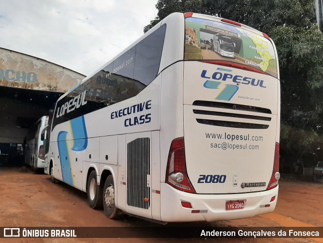 LopeSul Transportes - Lopes e Oliveira Transportes e Turismo - Lopes Sul 2080 na cidade de Sinop, Mato Grosso, Brasil, por Anderson Gonçalves da Fonseca. ID da foto: 10678800.