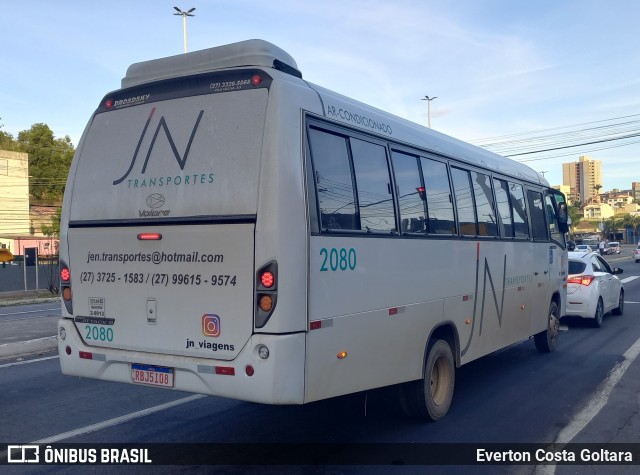 JN Transportes 2080 na cidade de Cariacica, Espírito Santo, Brasil, por Everton Costa Goltara. Número da foto: #10678312.