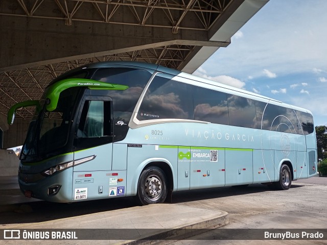 Viação Garcia 8025 na cidade de Ponta Grossa, Paraná, Brasil, por BrunyBus Prado. Número da foto: #10680935.