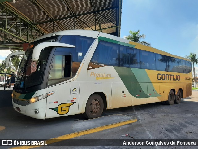 Empresa Gontijo de Transportes 18020 na cidade de Pontes e Lacerda, Mato Grosso, Brasil, por Anderson Gonçalves da Fonseca. ID da foto: 10679024.