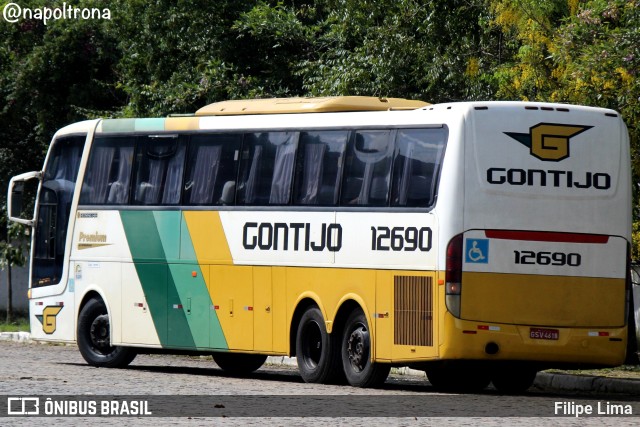 Empresa Gontijo de Transportes 12690 na cidade de Vitória da Conquista, Bahia, Brasil, por Filipe Lima. ID da foto: 10681203.