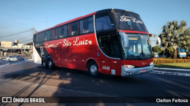 Expresso São Luiz 6840 na cidade de Rio Verde, Goiás, Brasil, por Cleiton Feitosa. ID da foto: 10680275.