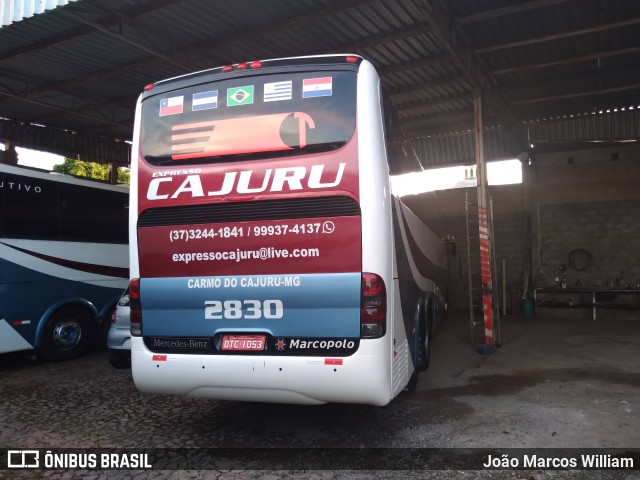 Expresso Cajuru 2830 na cidade de Carmo do Cajuru, Minas Gerais, Brasil, por João Marcos William. ID da foto: 10680164.