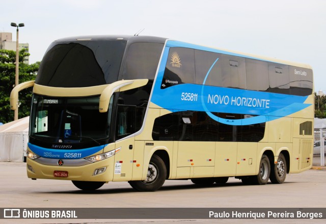 Viação Novo Horizonte 525811 na cidade de Goiânia, Goiás, Brasil, por Paulo Henrique Pereira Borges. ID da foto: 10680995.