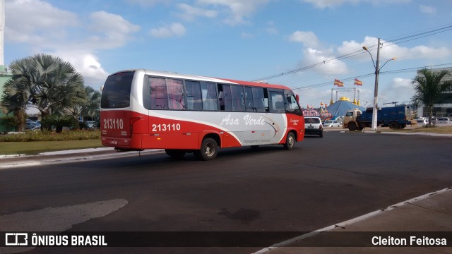 Viação Asa Verde 213110 na cidade de Rio Verde, Goiás, Brasil, por Cleiton Feitosa. ID da foto: 10680302.