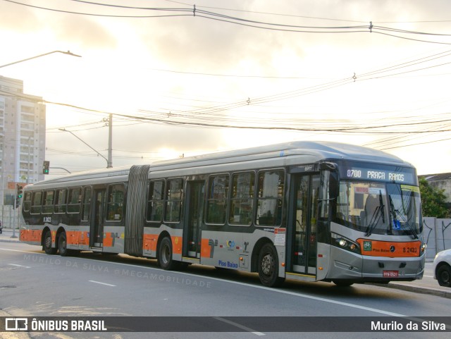 Viação Gato Preto 8 2423 na cidade de São Paulo, São Paulo, Brasil, por Murilo da Silva. ID da foto: 10681062.