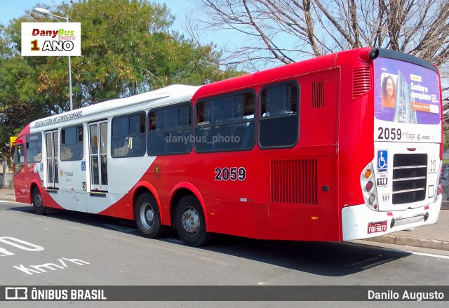 Itajaí Transportes Coletivos 2059 na cidade de Campinas, São Paulo, Brasil, por Danilo Augusto. ID da foto: 10621827.