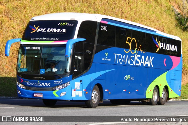 Trans Isaak Turismo 2280 na cidade de Piraí, Rio de Janeiro, Brasil, por Paulo Henrique Pereira Borges. ID da foto: 10622408.