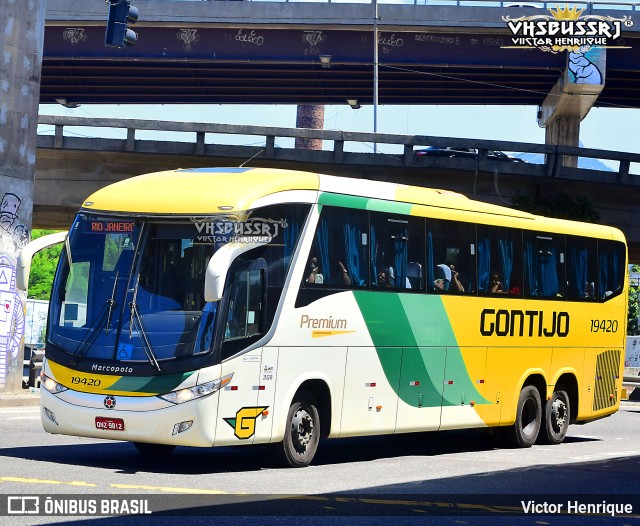 Empresa Gontijo de Transportes 19420 na cidade de Rio de Janeiro, Rio de Janeiro, Brasil, por Victor Henrique. ID da foto: 10622800.