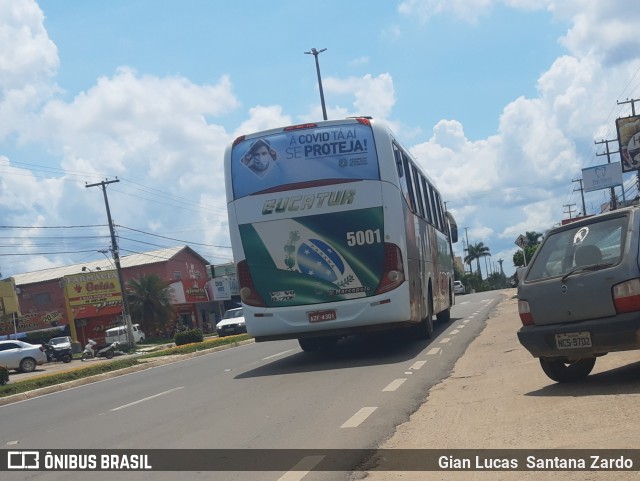 Eucatur - Empresa União Cascavel de Transportes e Turismo 5001 na cidade de Ji-Paraná, Rondônia, Brasil, por Gian Lucas  Santana Zardo. Número da foto: #10622098.
