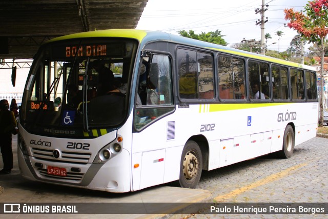 Expresso Glória 2102 na cidade de Valença, Rio de Janeiro, Brasil, por Paulo Henrique Pereira Borges. Número da foto: #10623017.