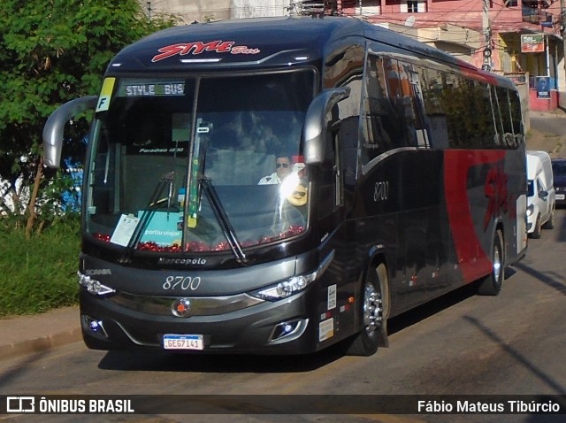 Style Bus 8700 na cidade de Três Corações, Minas Gerais, Brasil, por Fábio Mateus Tibúrcio. Número da foto: #10683685.