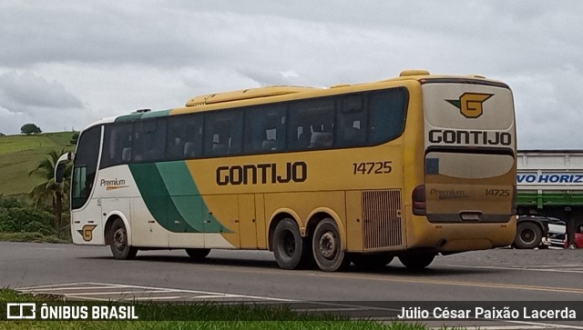 Empresa Gontijo de Transportes 14725 na cidade de Leopoldina, Minas Gerais, Brasil, por Júlio César Paixão Lacerda. Número da foto: #10684441.