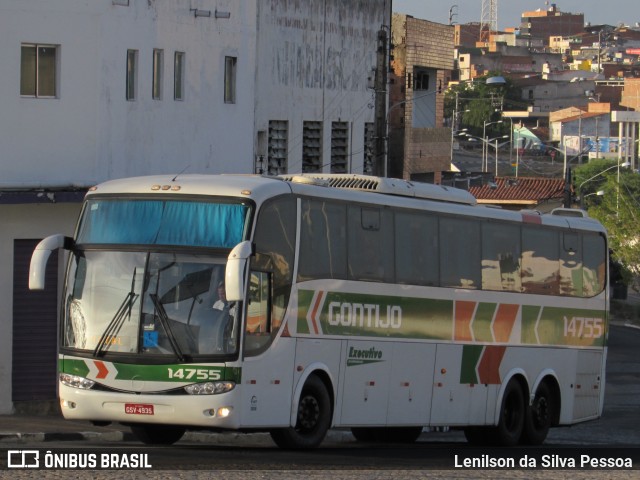 Empresa Gontijo de Transportes 14755 na cidade de Caruaru, Pernambuco, Brasil, por Lenilson da Silva Pessoa. ID da foto: 10682497.