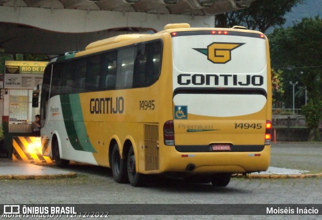 Empresa Gontijo de Transportes 14945 na cidade de Cubatão, São Paulo, Brasil, por Moiséis Inácio. ID da foto: 10683215.