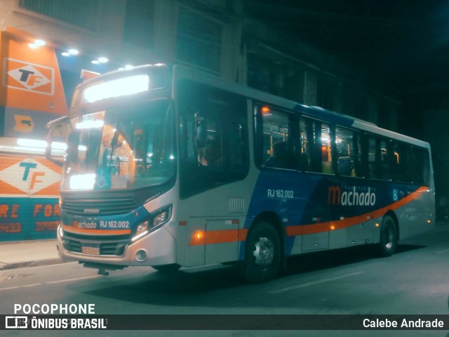 Transportes Machado RJ 162.002 na cidade de Duque de Caxias, Rio de Janeiro, Brasil, por Calebe Andrade. Número da foto: #10683096.