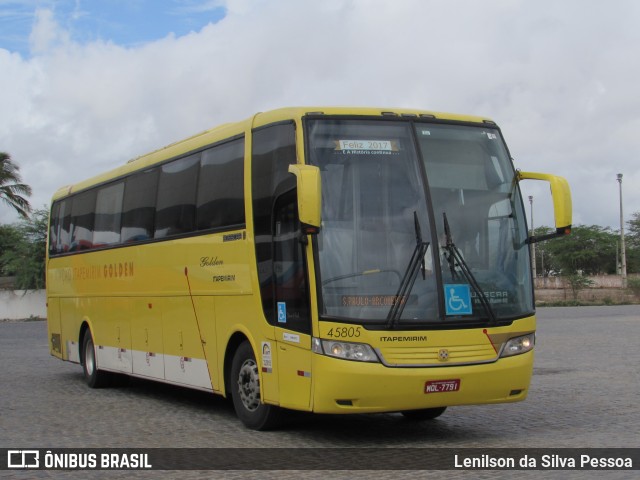 Viação Itapemirim 45805 na cidade de Caruaru, Pernambuco, Brasil, por Lenilson da Silva Pessoa. ID da foto: 10682509.