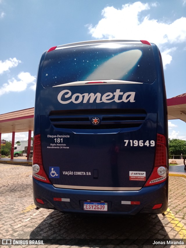 Viação Cometa 719649 na cidade de Limeira, São Paulo, Brasil, por Jonas Miranda. ID da foto: 10682593.