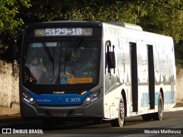Viação Paratodos > São Jorge > Metropolitana São Paulo > Mobibrasil 6 3676 na cidade de São Paulo, São Paulo, Brasil, por Nicolas Matheusz. Número da foto: #10681553.