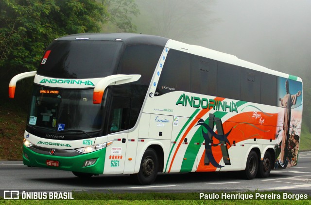 Empresa de Transportes Andorinha 6261 na cidade de Piraí, Rio de Janeiro, Brasil, por Paulo Henrique Pereira Borges. ID da foto: 10684470.