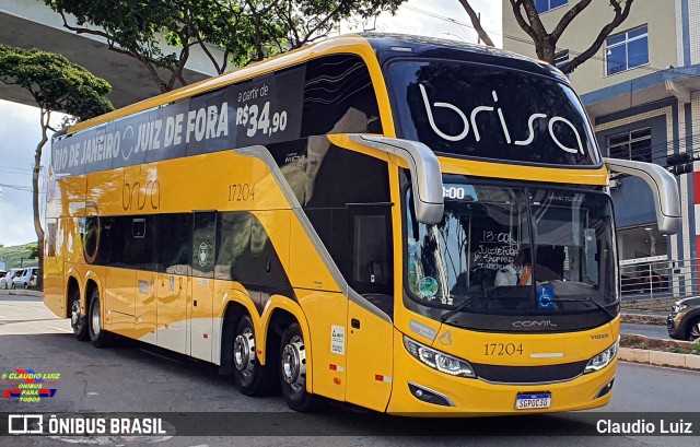 Brisa Ônibus 17204 na cidade de Juiz de Fora, Minas Gerais, Brasil, por Claudio Luiz. Número da foto: #10682737.