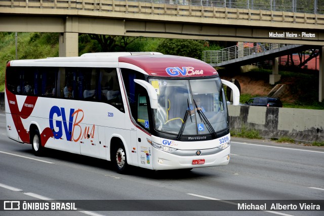 GV Bus Transportes e Turismo 3209 na cidade de Barueri, São Paulo, Brasil, por Michael  Alberto Vieira. ID da foto: 10683020.