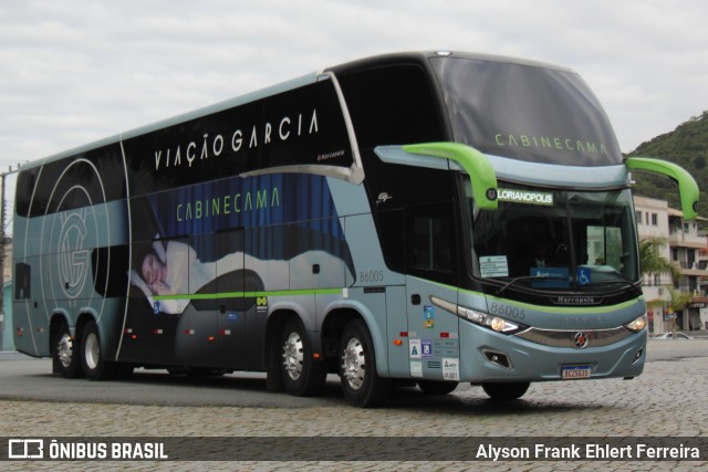 Viação Garcia 86005 na cidade de Balneário Camboriú, Santa Catarina, Brasil, por Alyson Frank Ehlert Ferreira. Número da foto: #10684380.