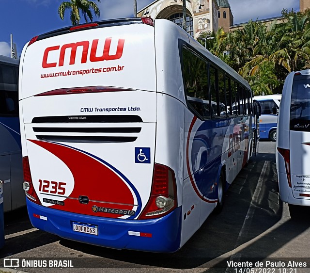 CMW Transportes 1235 na cidade de Aparecida, São Paulo, Brasil, por Vicente de Paulo Alves. ID da foto: 10681594.