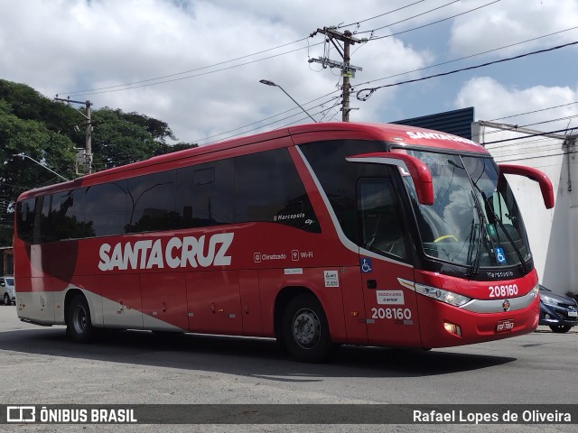 Viação Santa Cruz 208160 na cidade de São Paulo, São Paulo, Brasil, por Rafael Lopes de Oliveira. Número da foto: #10683678.