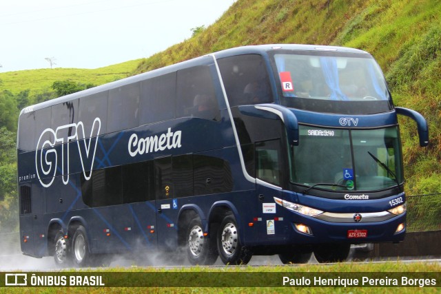 Viação Cometa 15302 na cidade de Piraí, Rio de Janeiro, Brasil, por Paulo Henrique Pereira Borges. ID da foto: 10684427.