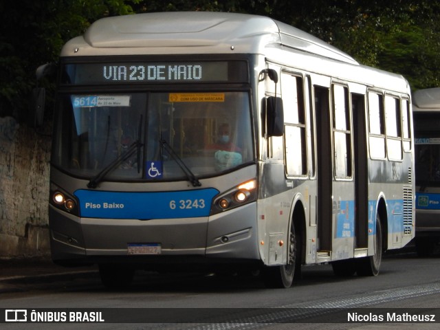 Viação Paratodos > São Jorge > Metropolitana São Paulo > Mobibrasil 6 3243 na cidade de São Paulo, São Paulo, Brasil, por Nicolas Matheusz. Número da foto: #10684726.