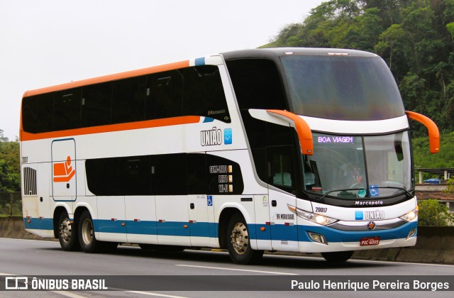Expresso União 20017 na cidade de Piraí, Rio de Janeiro, Brasil, por Paulo Henrique Pereira Borges. Número da foto: #10684493.