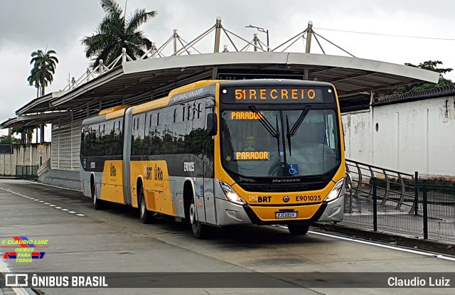 Mobi Rio E901025 na cidade de Rio de Janeiro, Rio de Janeiro, Brasil, por Claudio Luiz. Número da foto: #10686798.