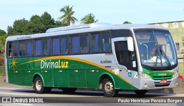 Divina Luz Transportes e Turismo RJ 611.004 na cidade de Nova Iguaçu, Rio de Janeiro, Brasil, por Paulo Henrique Pereira Borges. ID da foto: 10686009.