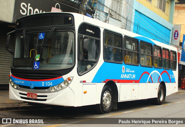 Annatur Transportes 2 104 na cidade de Barra do Piraí, Rio de Janeiro, Brasil, por Paulo Henrique Pereira Borges. ID da foto: 10685991.