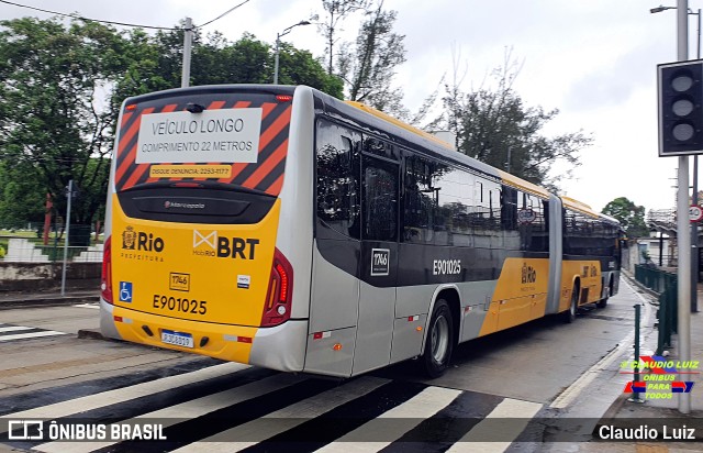 Mobi Rio E901025 na cidade de Rio de Janeiro, Rio de Janeiro, Brasil, por Claudio Luiz. Número da foto: #10686802.