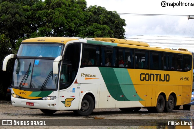 Empresa Gontijo de Transportes 14350 na cidade de Vitória da Conquista, Bahia, Brasil, por Filipe Lima. ID da foto: 10687473.