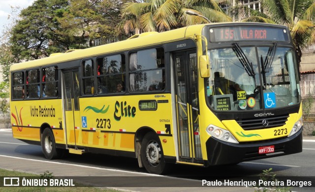 Viação Elite 2273 na cidade de Volta Redonda, Rio de Janeiro, Brasil, por Paulo Henrique Pereira Borges. ID da foto: 10685982.