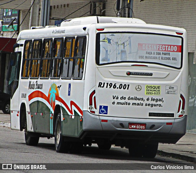 Viação Montes Brancos RJ 196.001 na cidade de Cabo Frio, Rio de Janeiro, Brasil, por Carlos Vinícios lima. Número da foto: #10687226.