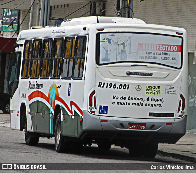 Viação Montes Brancos RJ 196.001 na cidade de Cabo Frio, Rio de Janeiro, Brasil, por Carlos Vinícios lima. ID da foto: 10687226.