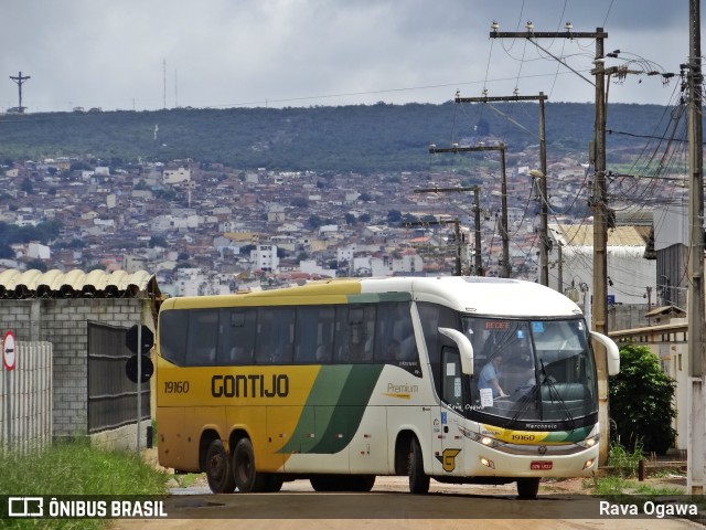 Empresa Gontijo de Transportes 19160 na cidade de Vitória da Conquista, Bahia, Brasil, por Rava Ogawa. ID da foto: 10686100.