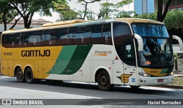 Empresa Gontijo de Transportes 14400 na cidade de Belo Horizonte, Minas Gerais, Brasil, por Hariel Bernades. ID da foto: 10689197.