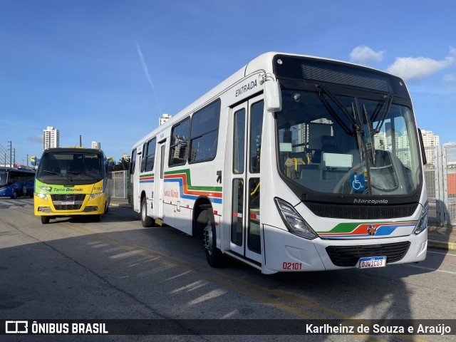 Auto Ônibus Santa Maria Transporte e Turismo 02101 na cidade de Natal, Rio Grande do Norte, Brasil, por Karlheinz de Souza e Araújo. Número da foto: #10690225.