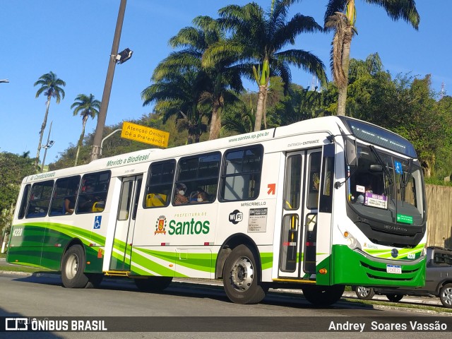 Viação Piracicabana Santos 4220 na cidade de Santos, São Paulo, Brasil, por Andrey  Soares Vassão. Número da foto: #10689539.