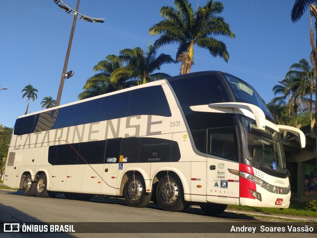 Auto Viação Catarinense 3531 na cidade de Santos, São Paulo, Brasil, por Andrey  Soares Vassão. ID da foto: 10689531.