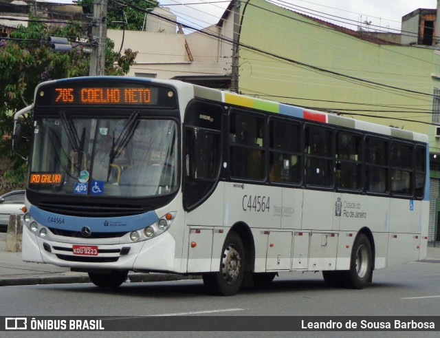 Auto Viação Três Amigos C44564 na cidade de Rio de Janeiro, Rio de Janeiro, Brasil, por Leandro de Sousa Barbosa. ID da foto: 10690965.