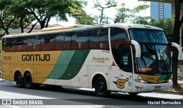 Empresa Gontijo de Transportes 17230 na cidade de Belo Horizonte, Minas Gerais, Brasil, por Hariel Bernades. ID da foto: 10689202.