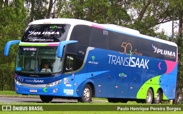 Trans Isaak Turismo 1711 na cidade de Resende, Rio de Janeiro, Brasil, por Paulo Henrique Pereira Borges. ID da foto: 10689846.